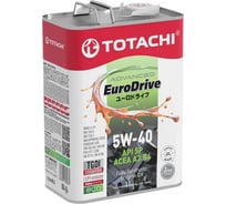 Синтетическое моторное масло TOTACHI EURODRIVE Fully Synthetic 5W-40 API SP, ACEA A3/B4, 4 л E6304