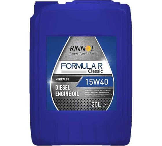 Моторное минеральное масло RINNOL FORMULA Classic 15W-40, 20 л 100155