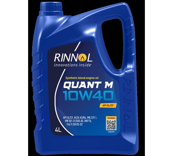 Моторное масло RINNOL QUANT M полусинтетическое, 10W-40, 4 л 100490