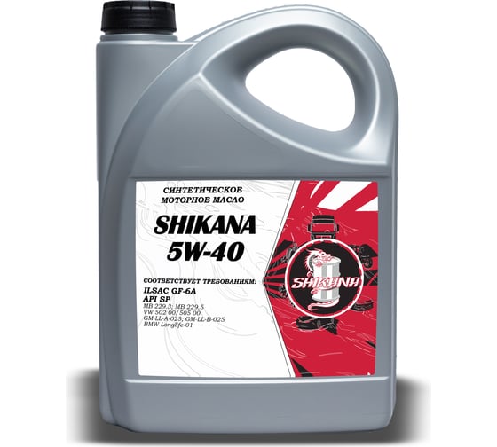 Моторное масло SHIKANA se 5w-40 sp синтетическое 5л 78649 1