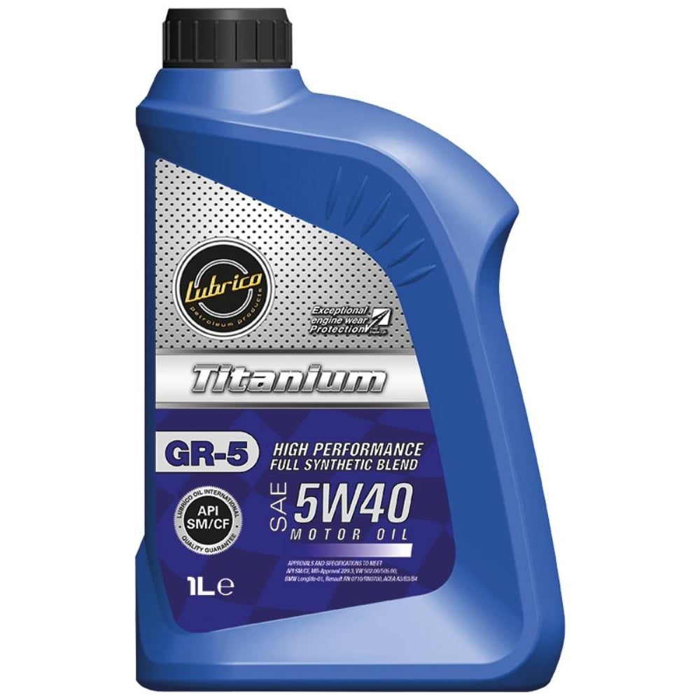 Синтетическое моторное масло LUBRICO TITANIUM GR-5 5W-40, 1 л L-EX ...