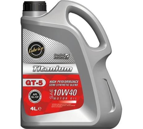 Полусинтетическое моторное масло LUBRICO TITANIUM GT-5, 10W-40, 4 л L-EX-1040GT5-4