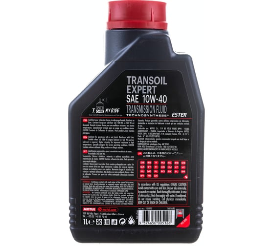 Трансмиссионное масло TRANSOIL EXPERT 10W40 1л MOTUL 105895