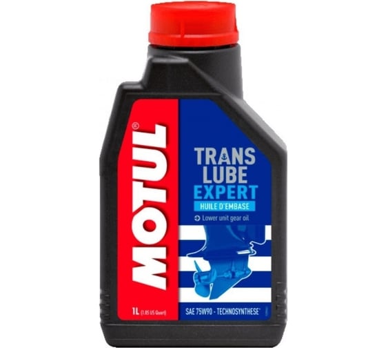 Трансмиссионное масло MOTUL TRANSLUBE EXPERT 75W90, 1л, для редуктора подвесных лодочных двигателей 108860