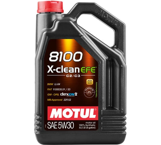 Синтетическое масло 8100 X-сlean EFE 5W30 5л MOTUL 107206