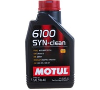 Моторное масло 6100 SYN-CLEAN 5W40 1л  MOTUL 107941
