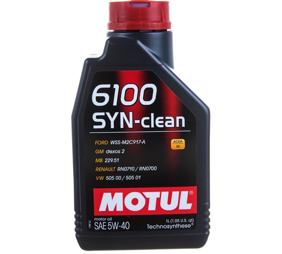 Моторное масло 6100 SYN-CLEAN 5W40 1л  MOTUL 107941