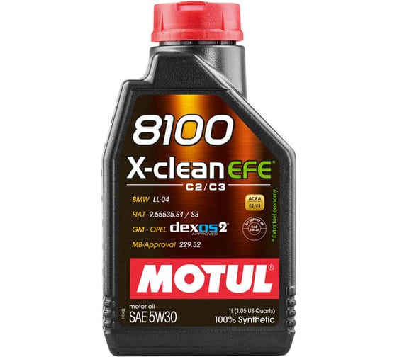 Синтетическое масло 8100 X-сlean EFE 5W30 1л MOTUL 107210