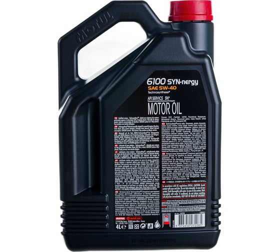 Моторное масло 6100 SYN-NERGY 5W40 4 л MOTUL 107978