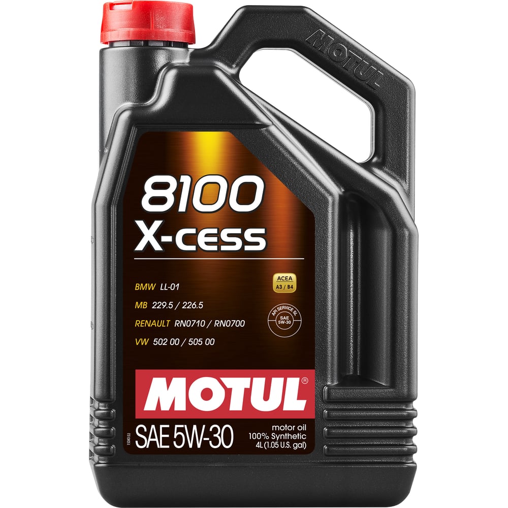 Синтетическое масло 8100 X-cess 5W30 4л MOTUL 108945 - выгодная цена,  отзывы, характеристики, фото - купить в Москве и РФ