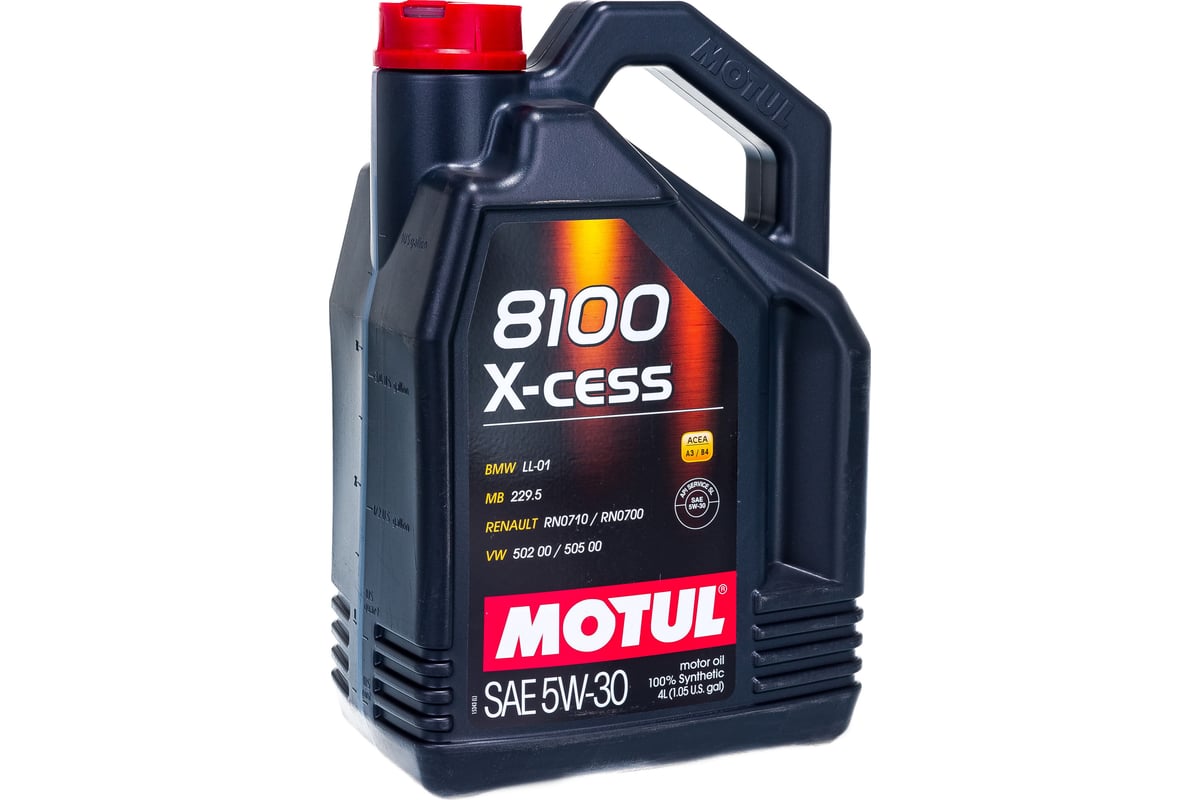 Синтетическое масло 8100 X-cess 5W30 4л MOTUL 108945 - выгодная цена,  отзывы, характеристики, фото - купить в Москве и РФ