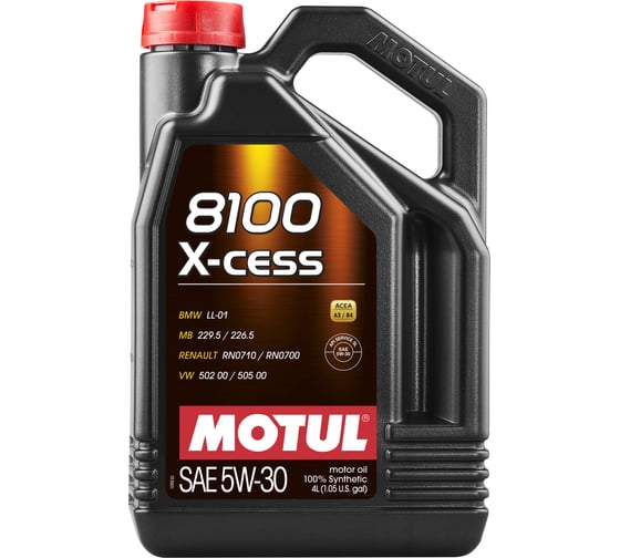 Синтетическое масло 8100 X-cess 5W30 4л MOTUL 108945