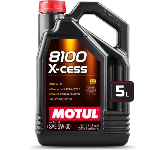 Синтетическое масло 8100 X-cess 5W30 5л MOTUL 108946 1