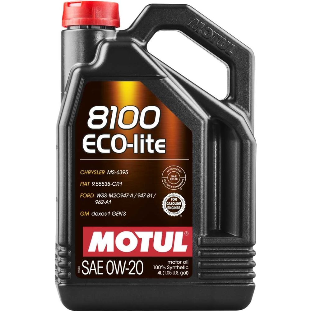 Синтетическое масло 8100 ECO-lite 0W20 4л MOTUL 108535 - выгодная цена,  отзывы, характеристики, фото - купить в Москве и РФ