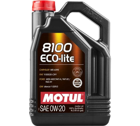 Синтетическое масло 8100 ECO-lite 0W20 4л MOTUL 108535