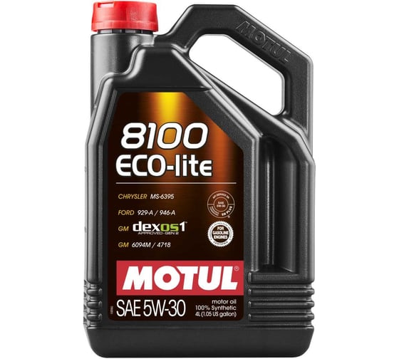 Синтетическое масло 8100 ECO-lite 5W30 4л MOTUL 108213