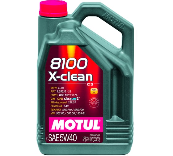 Синтетическое масло 8100 X-clean 5W40 5л MOTUL 102051 1