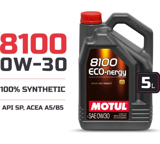 Синтетическое масло 8100 ECO-nergy 0W30 5л MOTUL 102794