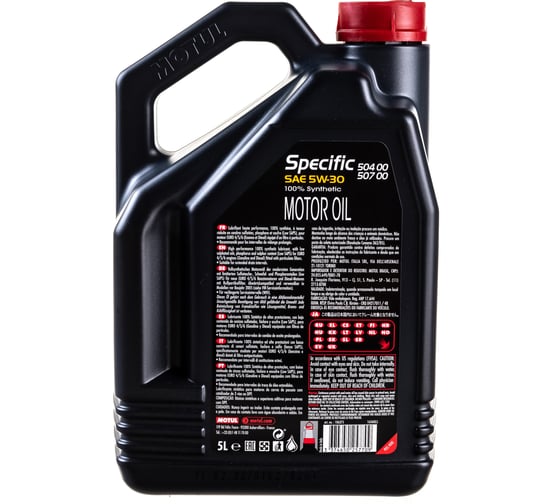 Синтетическое масло Specific VW 504 00 507 00 5W30 5л MOTUL 106375