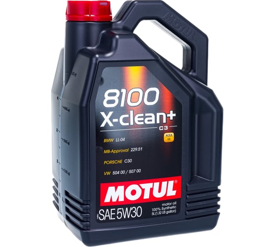 Синтетическое масло 8100 X-clean+ SAE 5W30 5л MOTUL 106377