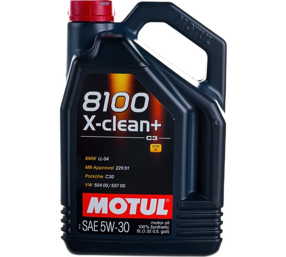 Синтетическое масло 8100 X-clean+ SAE 5W30 5л MOTUL 106377