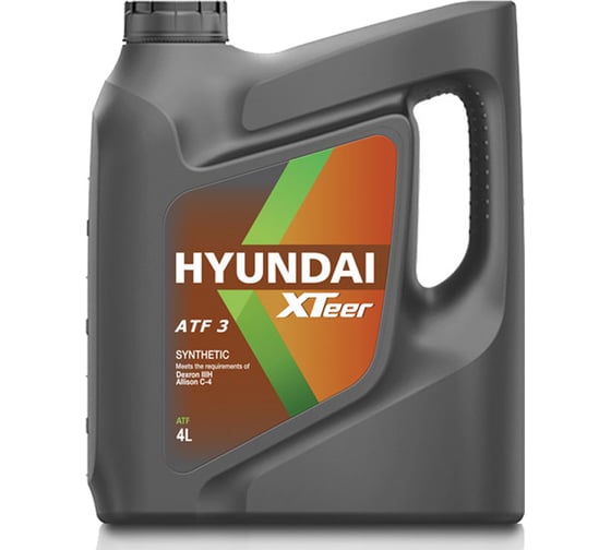 Трансмиссионное масло для АКПП синтетическое ATF 3, 4 л HYUNDAI XTeer 1041009
