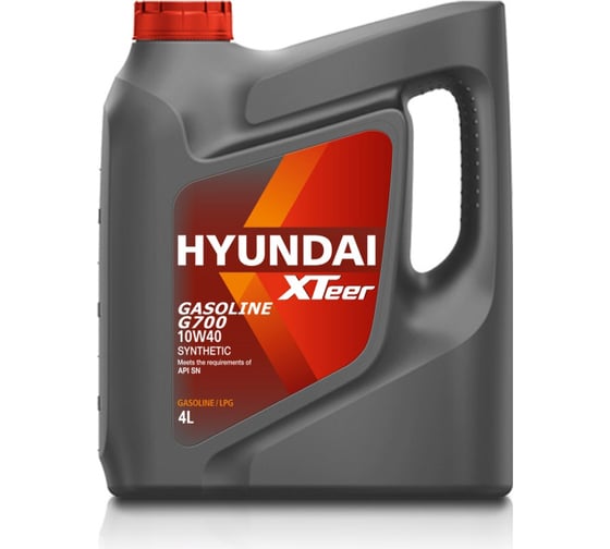 Моторное масло синтетическое Gasoline G700 10W40 SN, 4 л, HYUNDAI XTeer 1041014