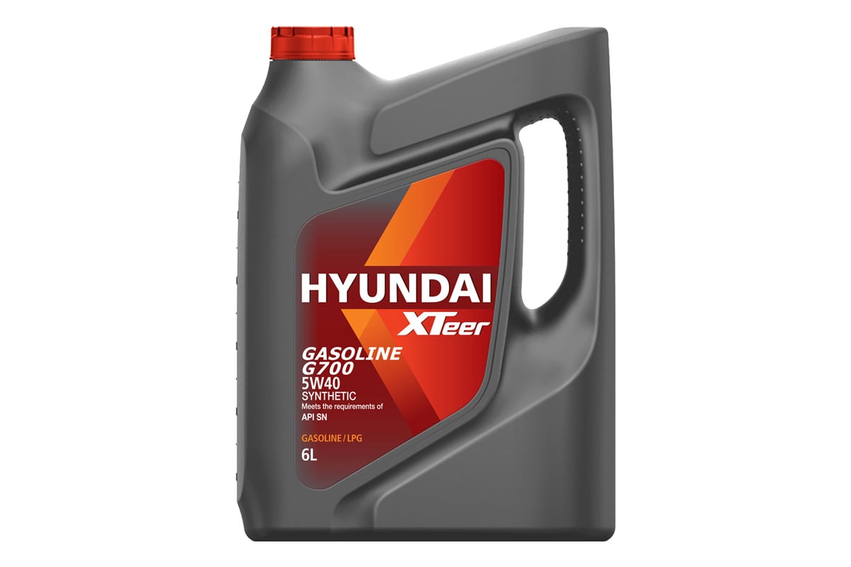 Моторное масло синтетическое Gasoline G700 5W40 SN, 6 л HYUNDAI XTeer ...
