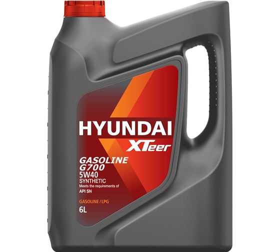 Моторное масло синтетическое Gasoline G700 5W40 SN, 6 л HYUNDAI XTeer 1061136