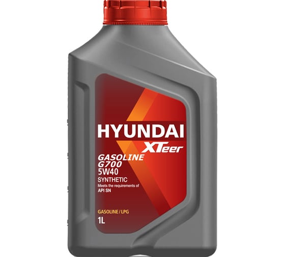 Моторное масло синтетическое Gasoline G700 5W40 SN, 1 л HYUNDAI XTeer 1011136 1