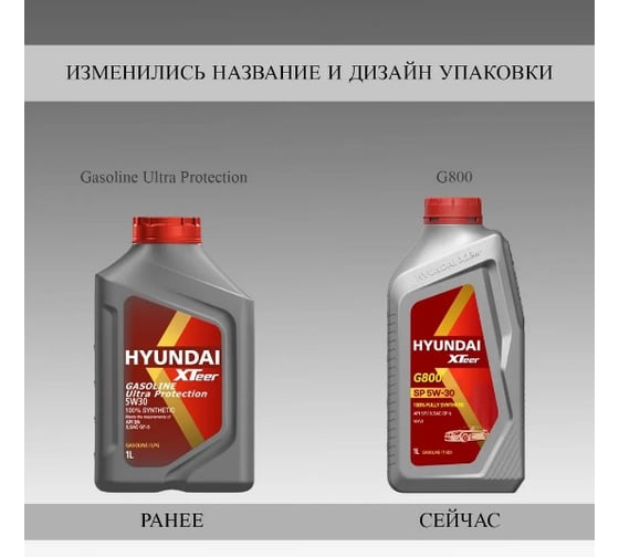 Моторное масло синтетическое Gasoline Ultra Protection 5W30, 1 л HYUNDAI XTeer 1011002