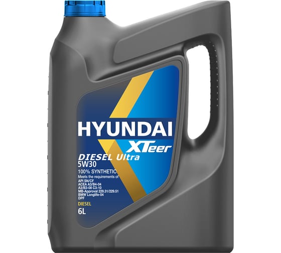 Моторное масло синтетическое Diesel Ultra 5W30, 6 л HYUNDAI XTeer 1061001 1