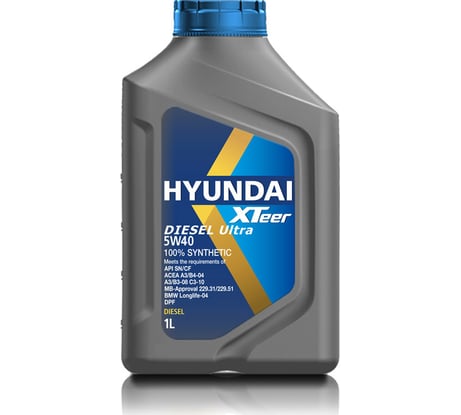 Моторное масло синтетическое Diesel Ultra 5W40, 1 л HYUNDAI XTeer 1011223