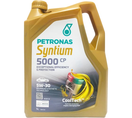 Моторное масло Petronas SYNTIUM 5000 СР синт. 5W30, 5л/4 , API SN/CF, ACEA A5/B5, С2, RN0700, PSA B71 2290 70606M12EU