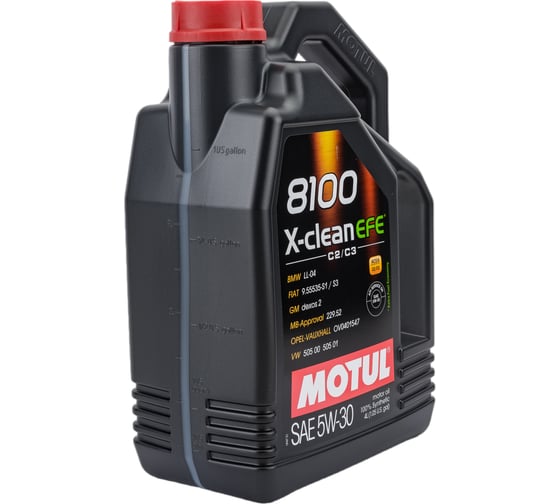 Моторное масло 8100X-сlean EFE 5W30 4л MOTUL 109171