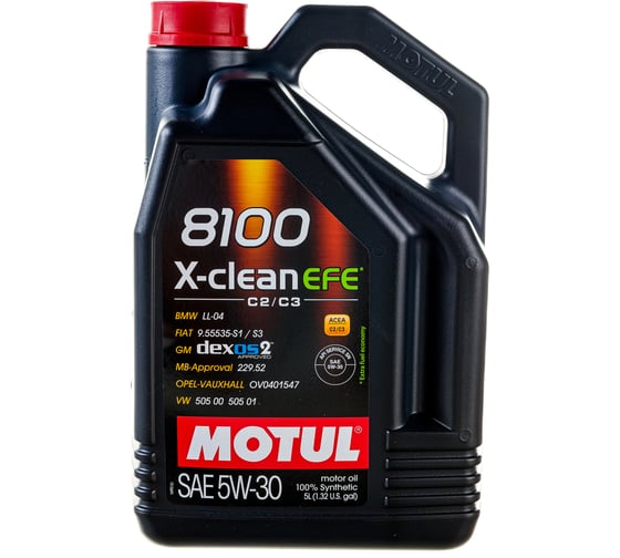 Моторное масло 8100X-сlean EFE 5W30 5л MOTUL 109471