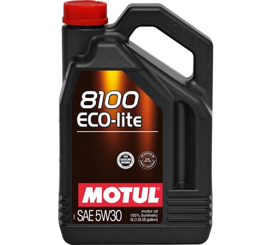 Синтетическое масло 8100 ECO-lite 5W30 5 л по цене 4-х MOTUL 109531