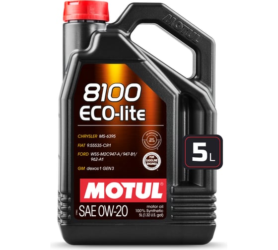 Синтетическое масло 8100 ECO-lite 0W20 5 л MOTUL 109516