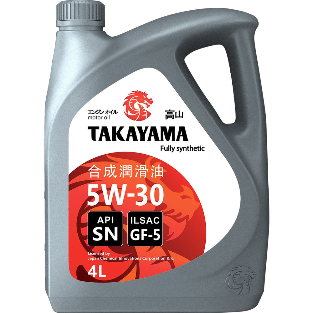 Моторное масло TAKAYAMA sae 5w-30, ilsac gf-5, api sn, 4 л 605552 ...