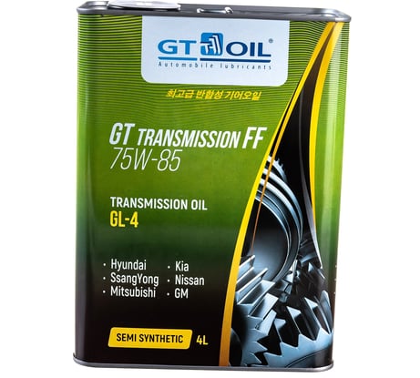 Масло Transmission FF, SAE 75W-85, API GL-4, 4л GT OIL 8809059407806