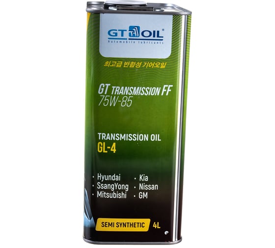 Масло Transmission FF, SAE 75W-85, API GL-4, 4л GT OIL 8809059407806