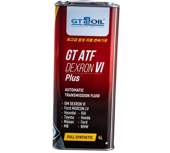 Масло ATF Dexron VI Plus, 4 л GT OIL 8809059408520