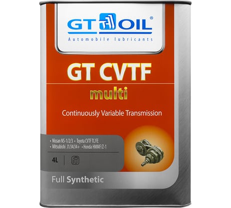 Масло CVTF Multi, 4 л GT OIL 8809059408667