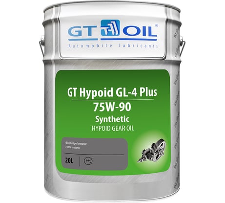 Масло Hypoid GL-4 Plus, SAE 75W-90, API GL-4/GL-5, 20 л GT OIL 8809059408490