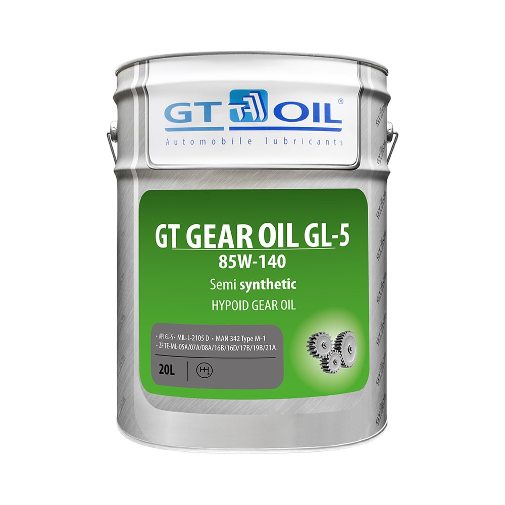 Масло Gear Oil, SAE 85W140, API GL5, 20 л GT OIL 8809059407110