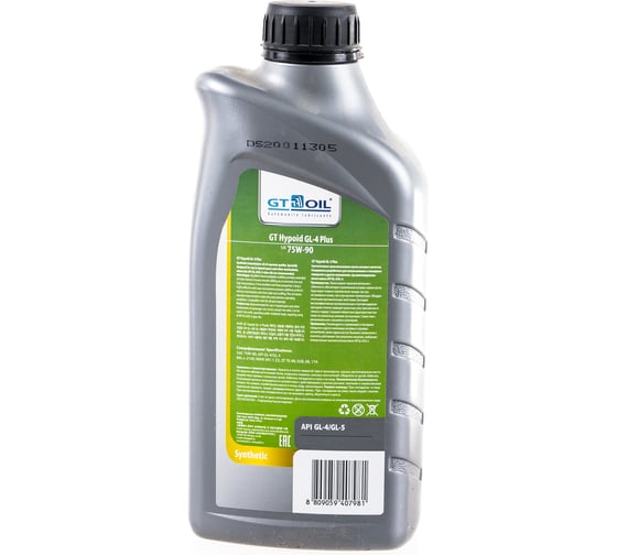 Масло Hypoid GL-4 Plus, SAE 75W-90, API GL-4/GL-5, 1 л GT OIL 8809059407981