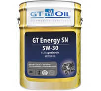 Масло Energy SN, SAE 5W30, API SN, 20 л GT OIL 8809059407967