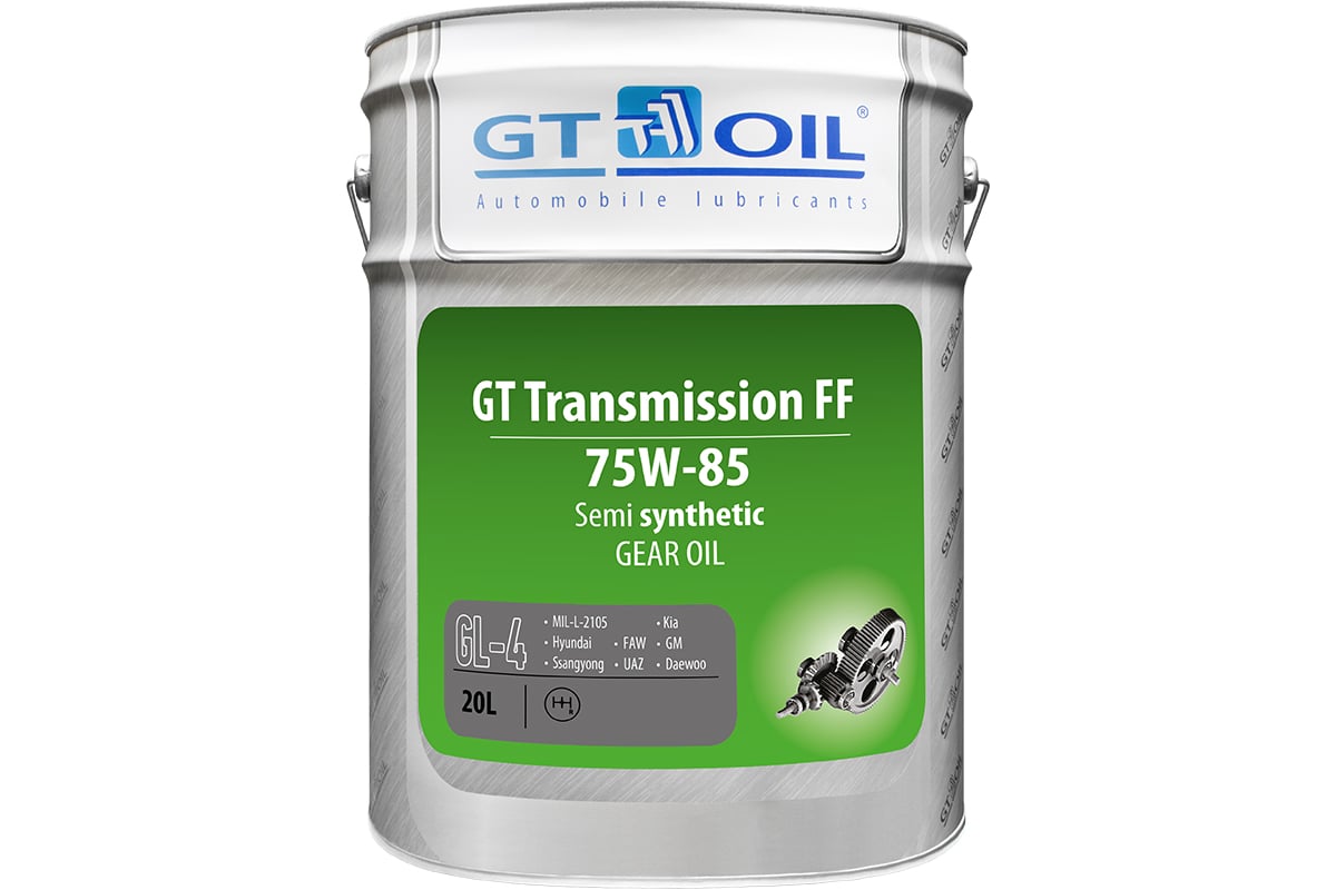 Масло Transmission FF, SAE 75W-85, API GL-4, 20 л GT OIL 8809059407653 ...
