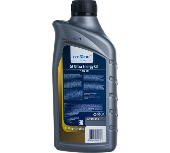 Масло Ultra Energy C3, SAE 5W-30, API SM,SN/CF, 1л GT OIL 8809059407929