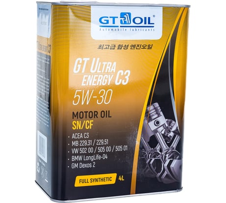 Масло Ultra Energy C3, SAE 5W-30, API SM,SN/CF, 4л GT OIL 8809059407936